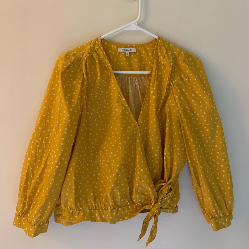Madewell • VGUC Mustard Wrap Top